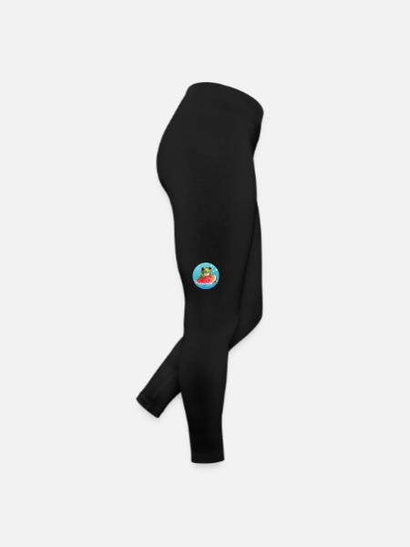Grenouille sur pastèque dans la mer - Legging en jersey Femme - noir - Droite