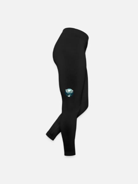 Landschaft Berge Wälder Sonne - Frauen Jersey Leggings - Schwarz - Rechts