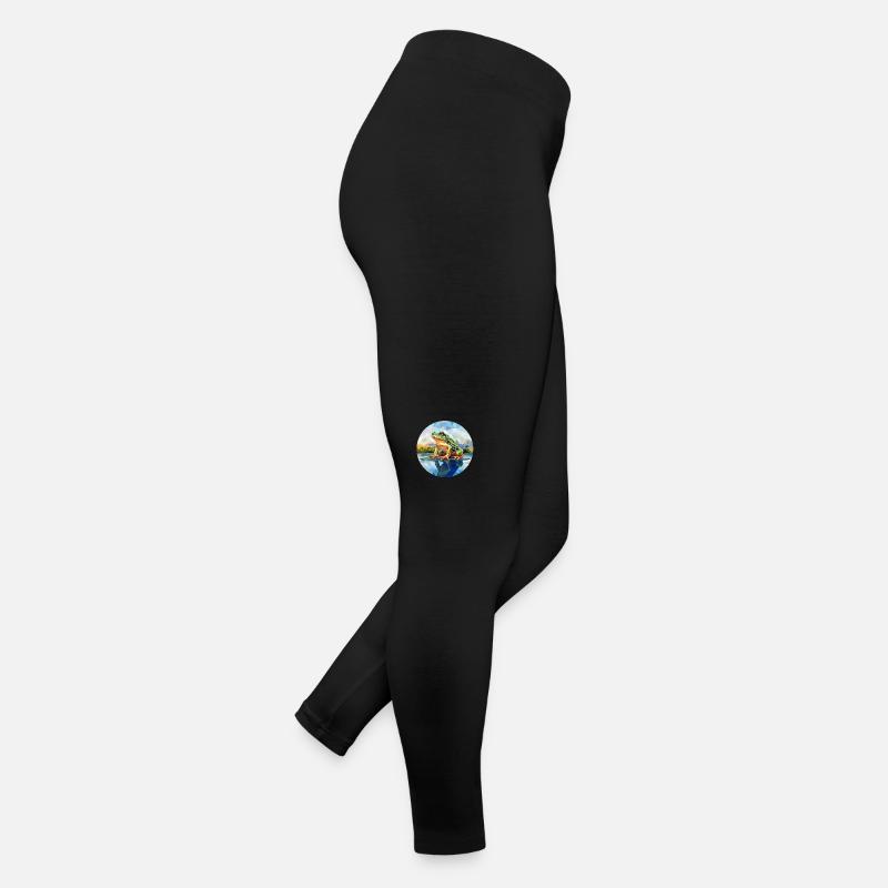 Polygonal frog in the pond Women’s Jersey Leggings