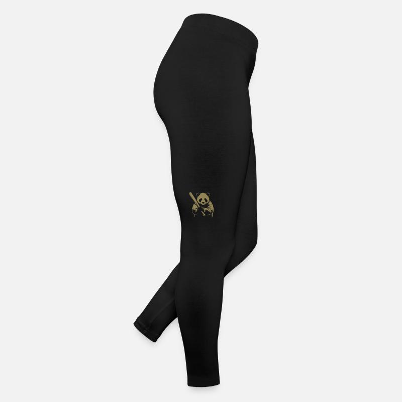 Silhouette minimaliste de joueur de baseball Panda - Legging en jersey Femme