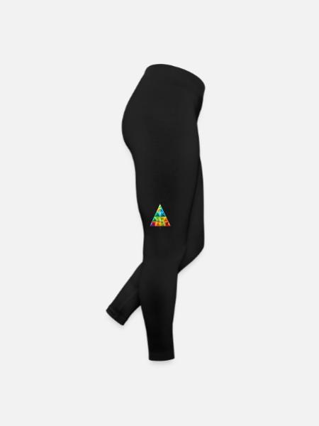 Colorful Festive Magic: Rainbow Christmas Tree - Women’s Jersey Leggings - black - Right
