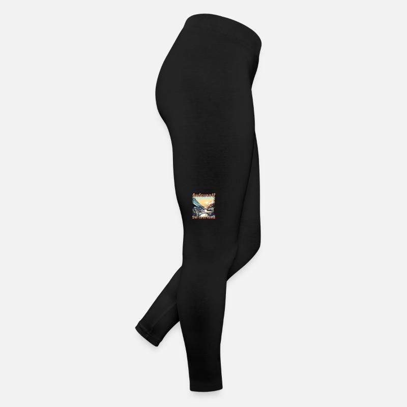 Andermatt, Schweiz - Ski & Snowboard im Winter Frauen Jersey Leggings