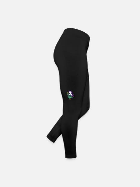 Christmas Unicorn - Magical Sitting on the Tann - Women’s Jersey Leggings - black - Right