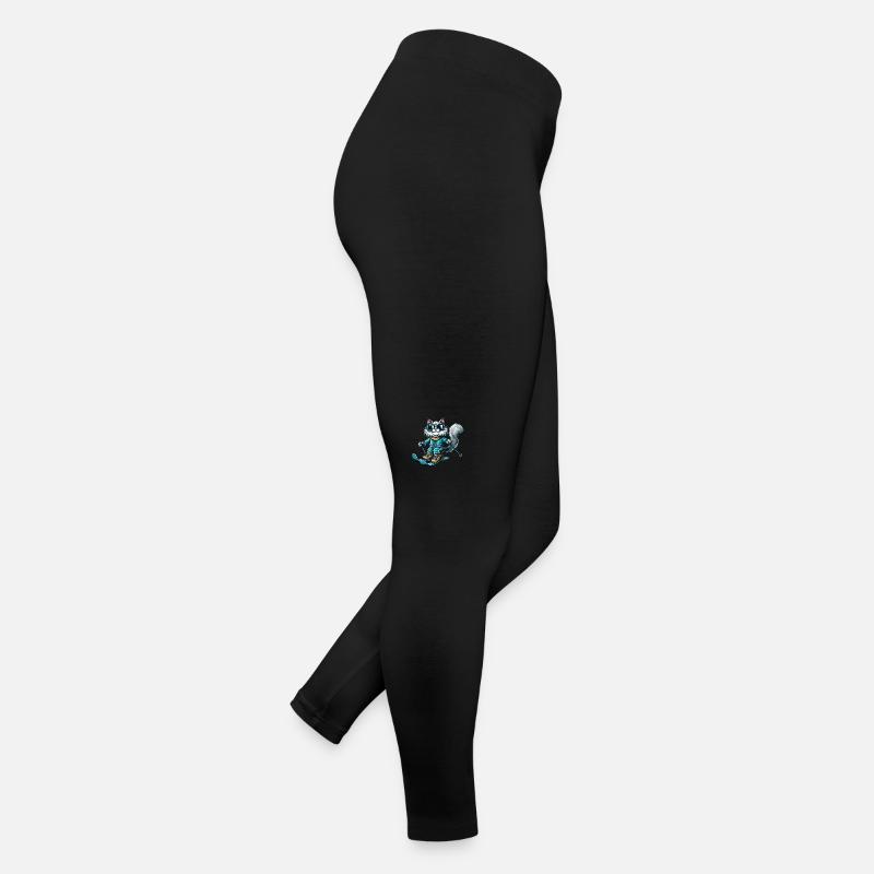 Maine Coon Cat Skiing - Winter Wonders Women’s Jersey Leggings