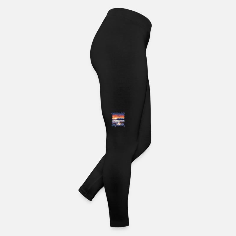 Jackson Hole Wyoming Ski Resort Ski Vacation Women’s Jersey Leggings