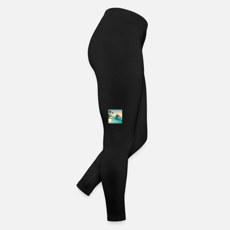 Malediven Reethi Beach – Grunge Urlaubsparadies Frauen Jersey Leggings