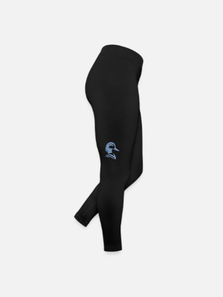 Minimalistische Ente Silhouette Porträt - Frauen Jersey Leggings - Schwarz - Rechts