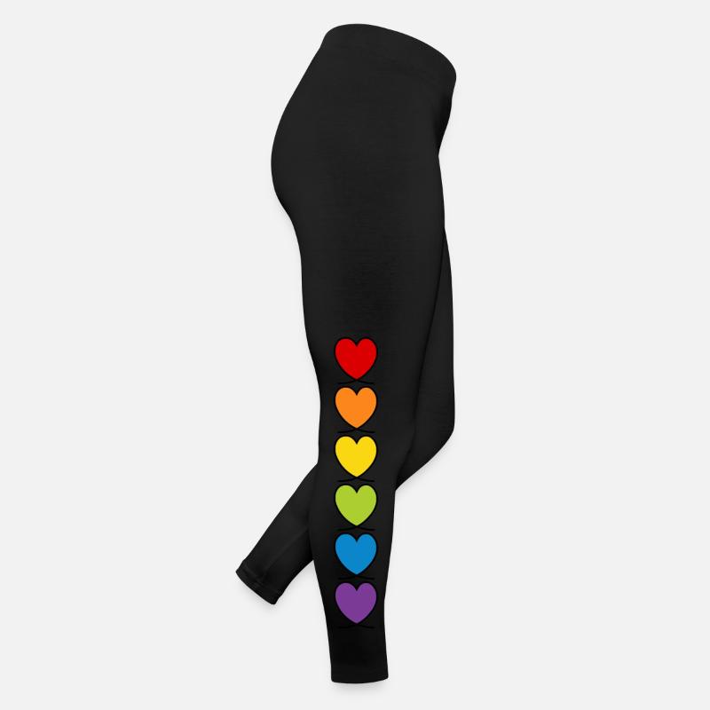 LGBT CSD LGBTQ+ HERZ REGENBOGEN HERZEN PRIDE MONTH Frauen Jersey Leggings