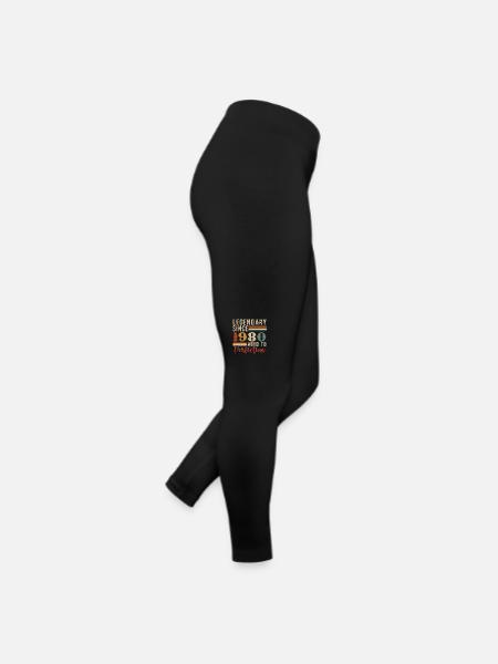 Legendär seit 1980. 1980-Geburtstagsgeschenk - Frauen Jersey Leggings - Schwarz - Rechts