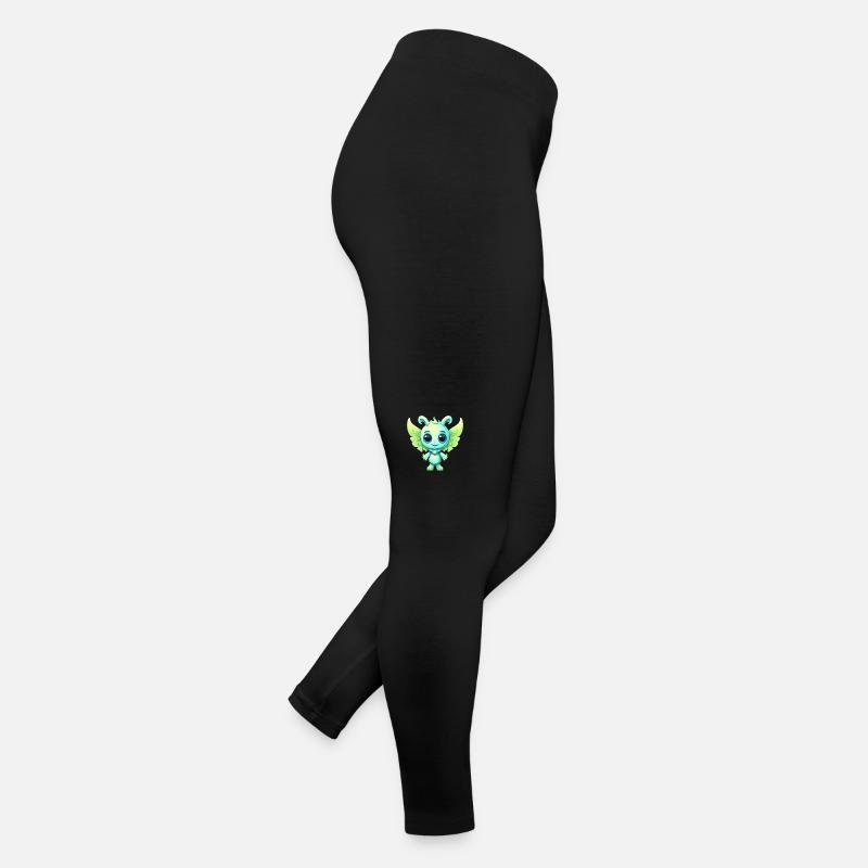 Alien in comic book style as angel with wings Women’s Jersey Leggings