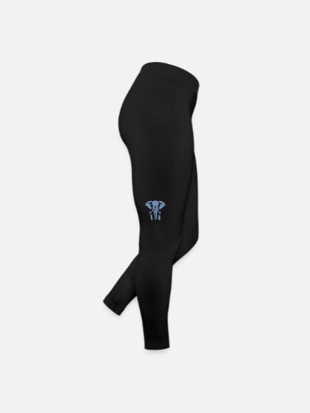 Logo blanc Silhouette d’éléphant - Legging en jersey Femme - noir - Droite