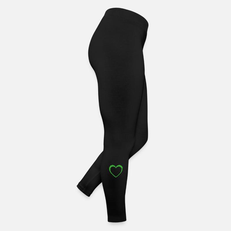 Cœur vert Legging en jersey Femme