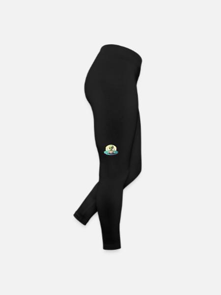 Green Alien Coffee Coffee Drinker - Women’s Jersey Leggings - black - Right