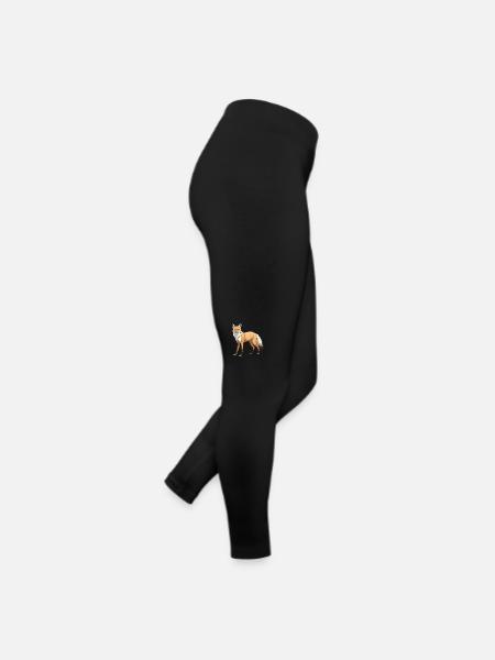 Fox Animal - Women’s Jersey Leggings - black - Right