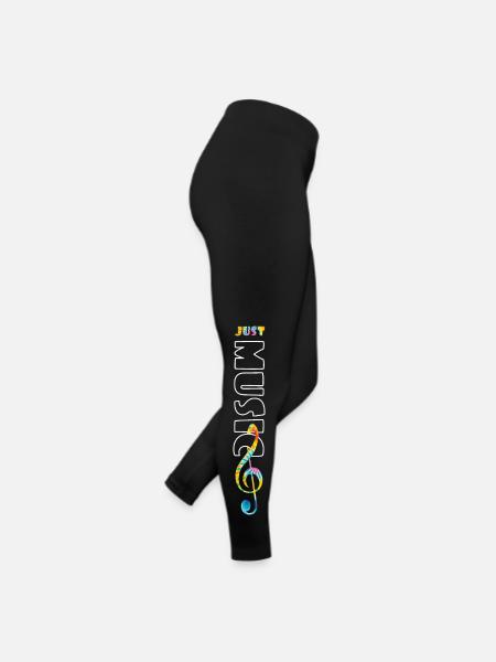 Music tye die - Women’s Jersey Leggings - black - Right