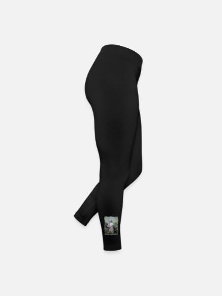 Blumenfrau - Frauen Jersey Leggings - Schwarz - Rechts