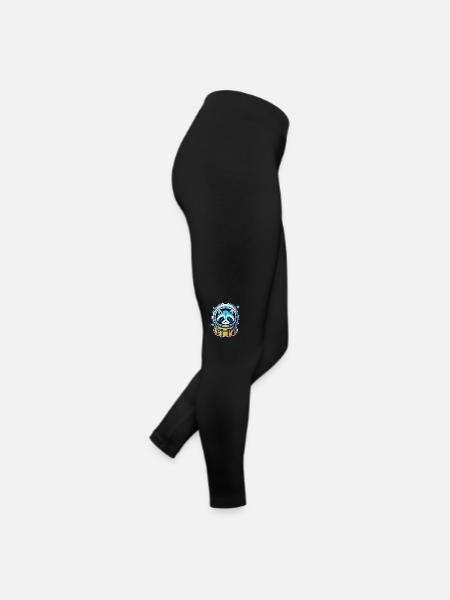 Illustration d’astronaute raton laveur - Legging en jersey Femme - noir - Droite