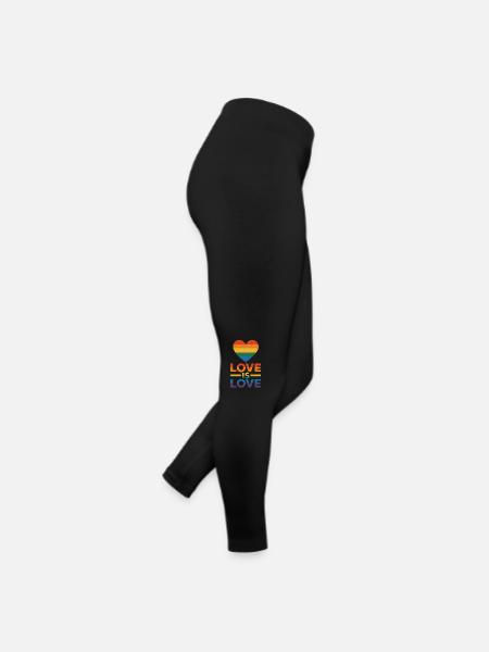 Love is Love - Frauen Jersey Leggings - Schwarz - Rechts