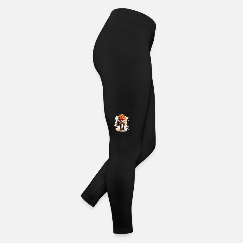 Red fox watercolor jeebeestyle Women’s Jersey Leggings