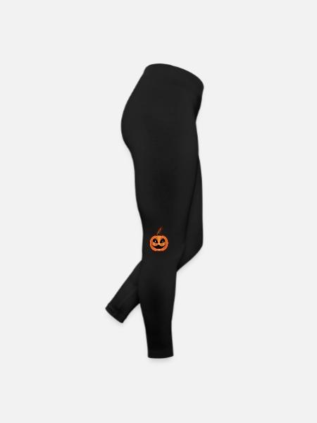 Halloween pumpkin - Women’s Jersey Leggings - black - Right