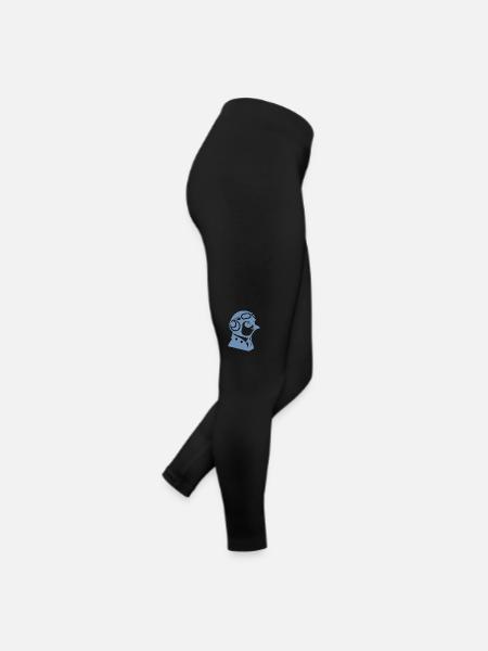 Penguin Pilot Airplane Flying Flight License - Women’s Jersey Leggings - black - Right