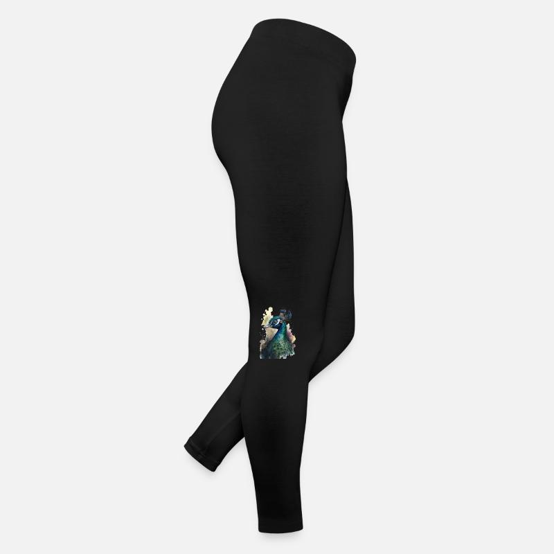 Aquarelle de paon Legging en jersey Femme