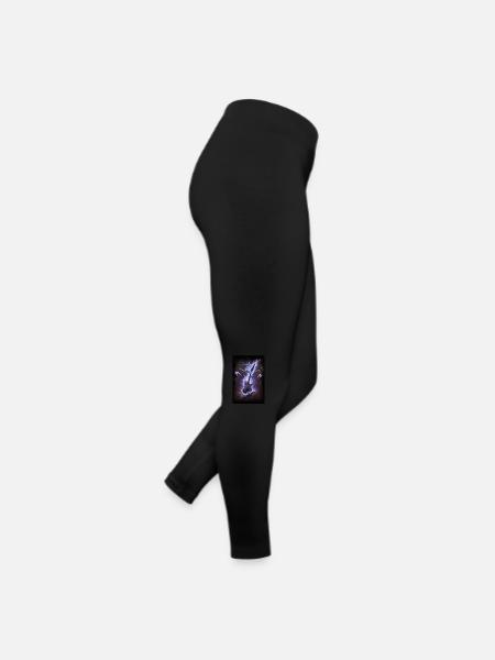 Guitare Heavy Metal Rock Rock n Roll Music Flashes - Legging en jersey Femme - noir - Droite