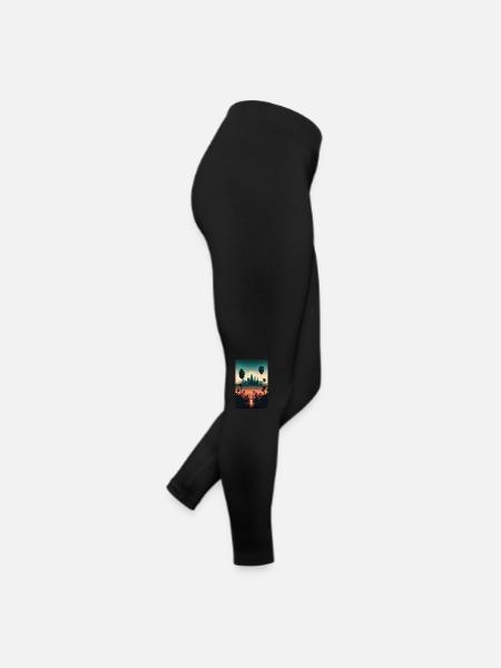 Los Angeles Countryside Palm Skyline High-Rise - Women’s Jersey Leggings - black - Right