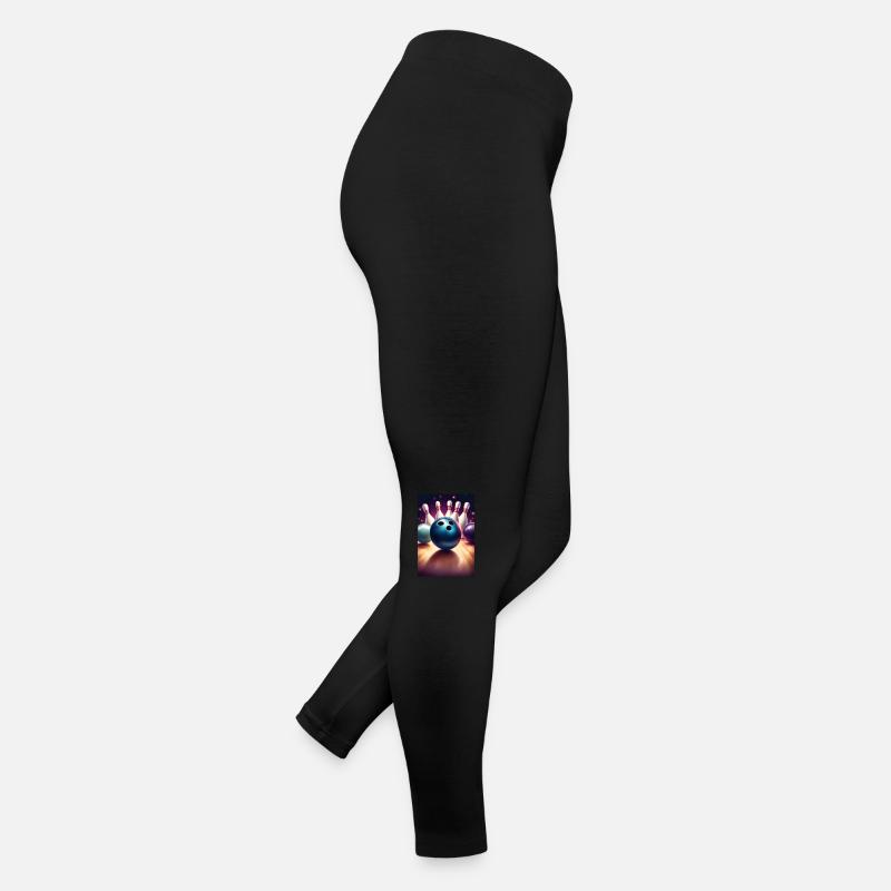 Cool bowling ball graphic t-shirt design Women’s Jersey Leggings