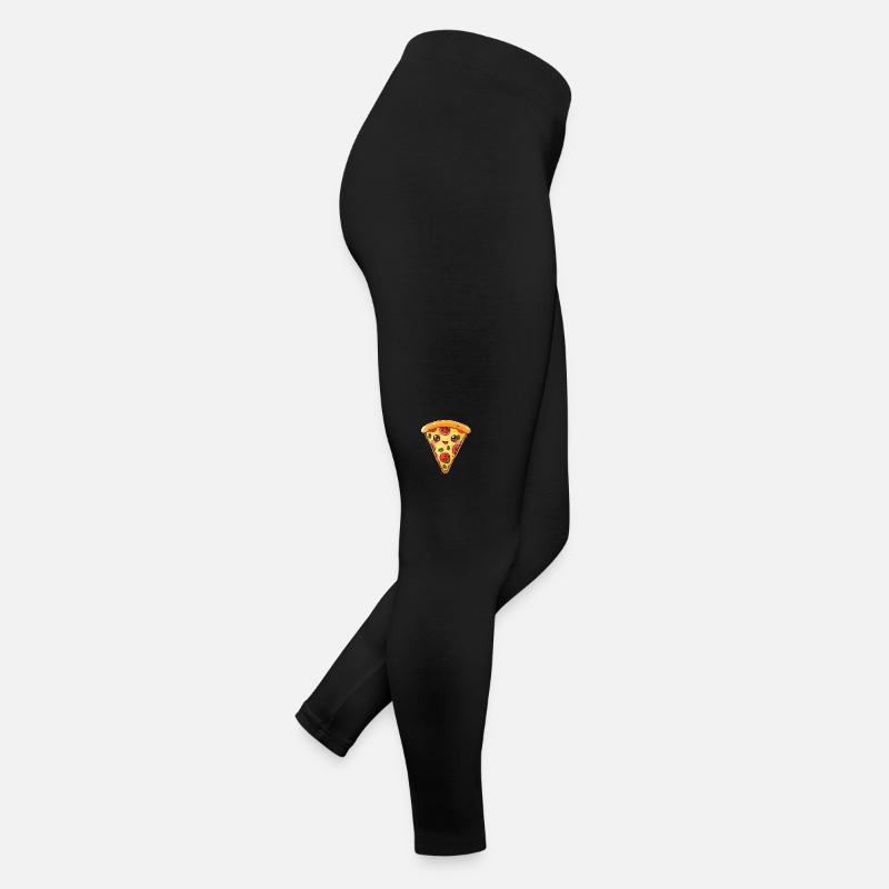 DRÔLE DE VISAGE DE PIZZA AMATEUR DE RESTAURATION RAPIDE Legging en jersey Femme