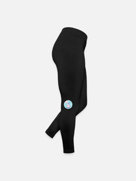 Taube Vogel Geburtstag Comic - Frauen Jersey Leggings - Schwarz - Rechts