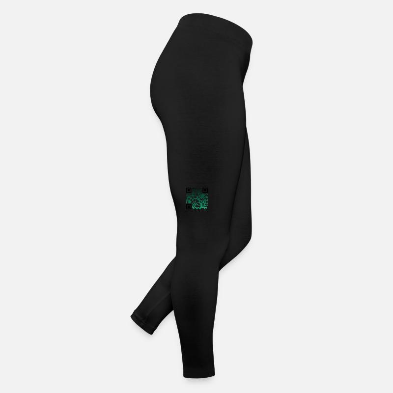 schwarz-grün Frauen Jersey Leggings