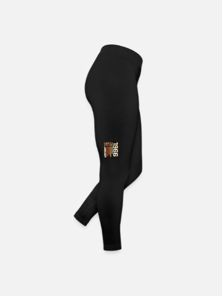 Januar 1966 - 1966 Januar Geburtstagsgeschenk - Frauen Jersey Leggings - Schwarz - Rechts