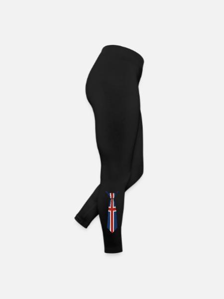 Conception de la cravate Union Jack - Legging en jersey Femme - noir - Droite