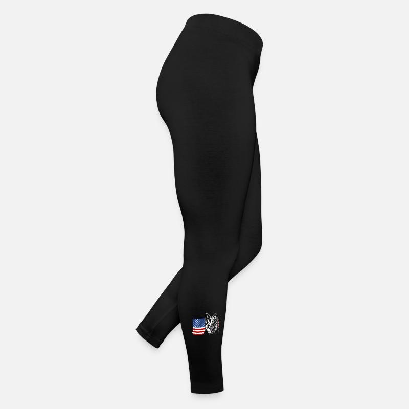 Deutscher Schäferhund US Amerika Fahne Wilsigns Frauen Jersey Leggings