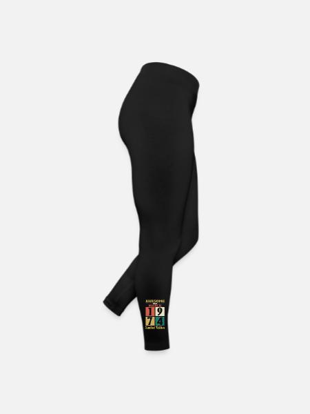 50e anniversaire cadeau mari génial mars 1974 - Legging en jersey Femme - noir - Droite