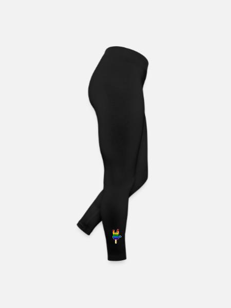 I Love You - Main / Glace sur tige - Arc-en-ciel - Legging en jersey Femme - noir - Droite