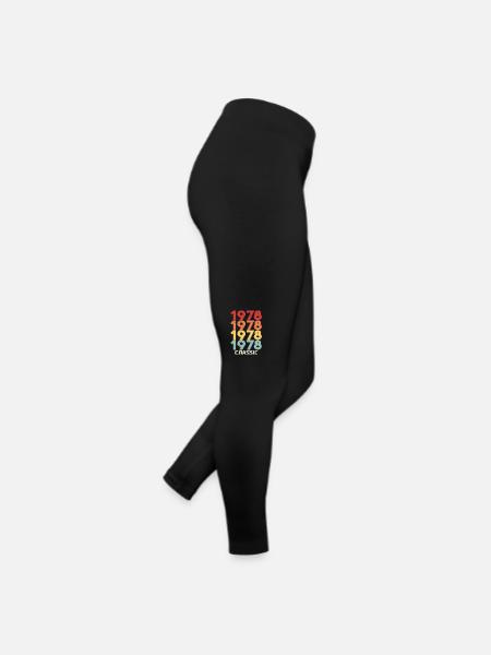 1978 Jubilé dans un style vintage classique 1978 - Legging en jersey Femme - noir - Droite