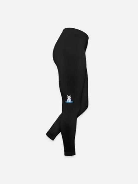 Katze - Frauen Jersey Leggings - Schwarz - Rechts