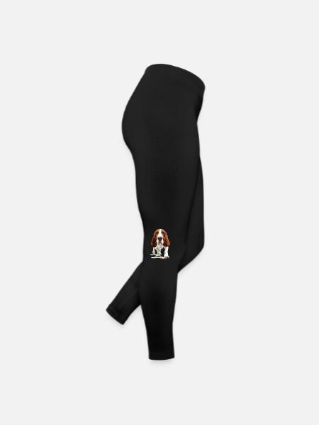 Basset - Frauen Jersey Leggings - Schwarz - Rechts