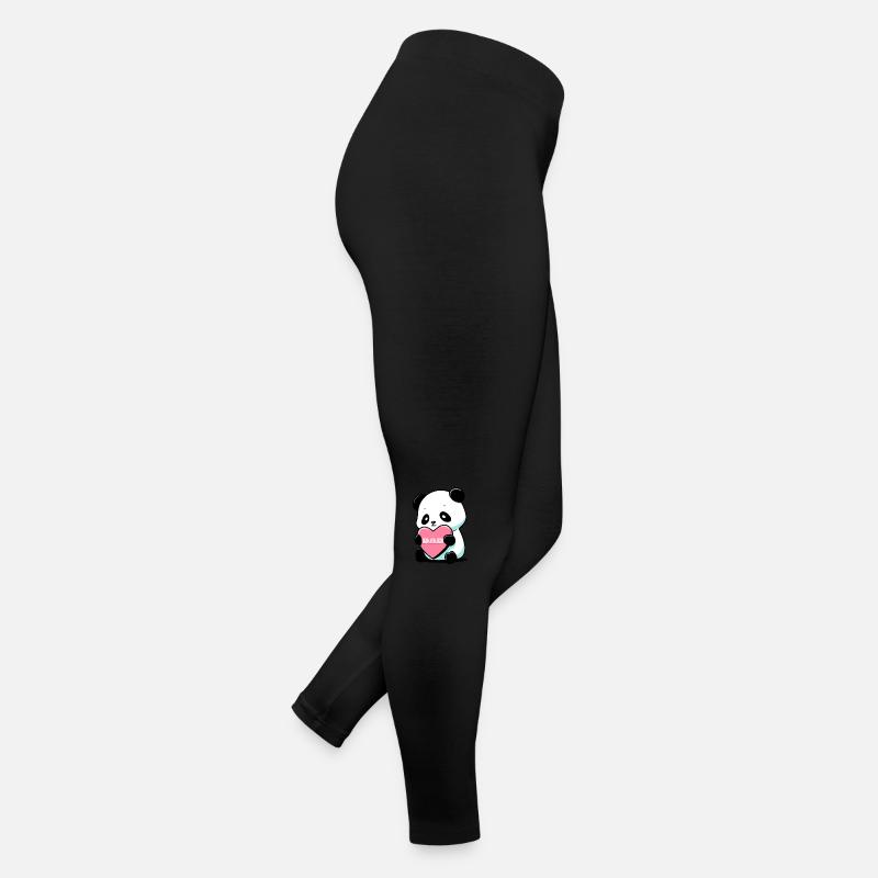 Panda aimant son père Legging en jersey Femme