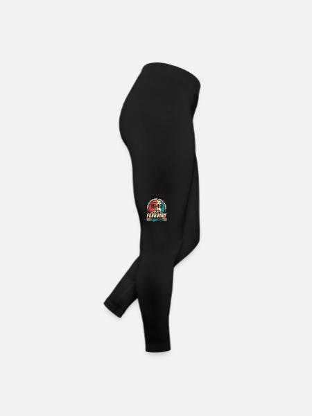 Cadeau 75e Anniversaire Vintage Né En Février 1949 - Legging en jersey Femme - noir - Droite