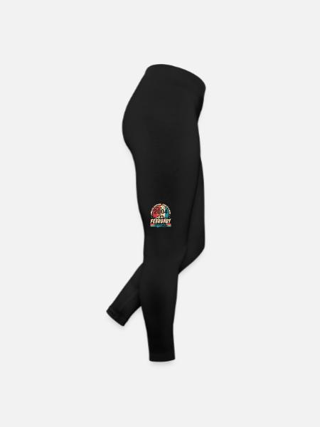Cadeau 20e Anniversaire Vintage Né En Février 2004 - Legging en jersey Femme - noir - Droite