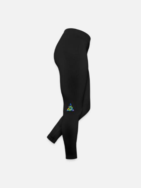 Farbenfroher keltischer Knoten - Frauen Jersey Leggings - Schwarz - Rechts