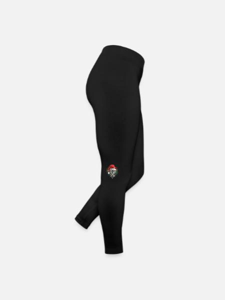 Visage de Noël du Père Noël - Legging en jersey Femme - noir - Droite