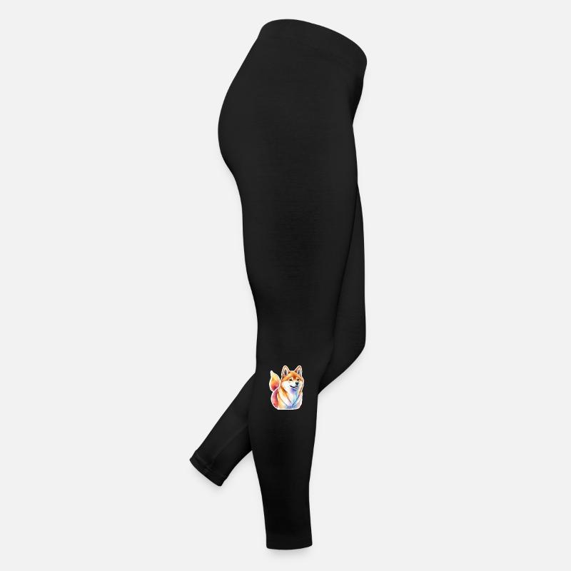 Shiba Inu Wasserfarben Frauen Jersey Leggings