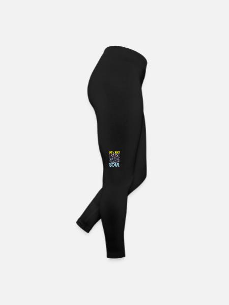90s Music Lover, 90s, - Women’s Jersey Leggings - black - Right