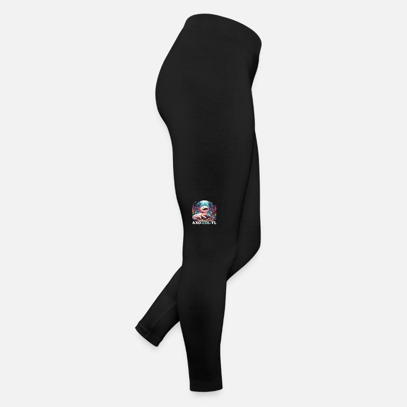Kawaii Axolotl Walking Fish Mexican Women’s Jersey Leggings