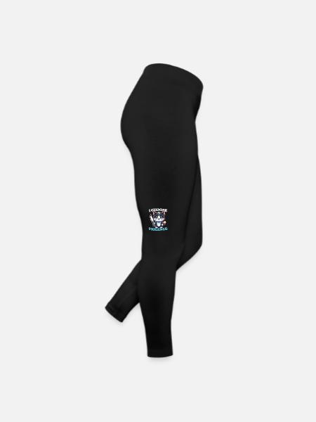 Lustige Katze Kitten - Frauen Jersey Leggings - Schwarz - Rechts