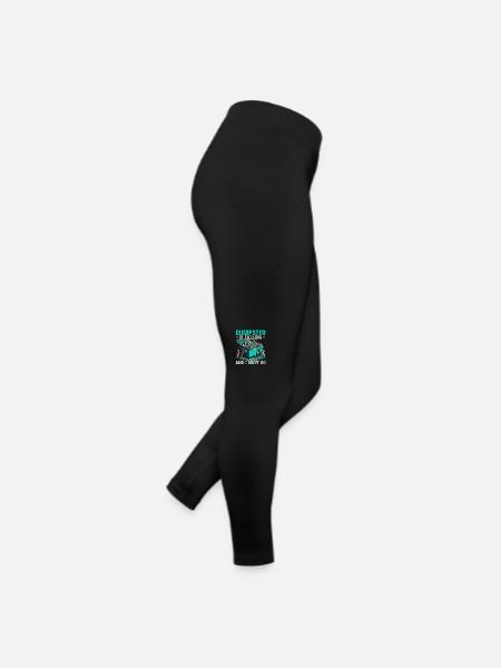 Dumpster lover picking garbage, - Women’s Jersey Leggings - black - Right
